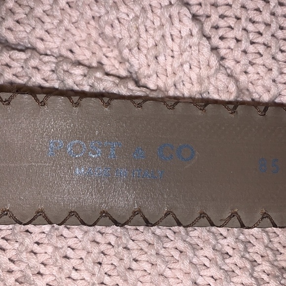 Post & Co Italian fur/leather and stone belt main image 8